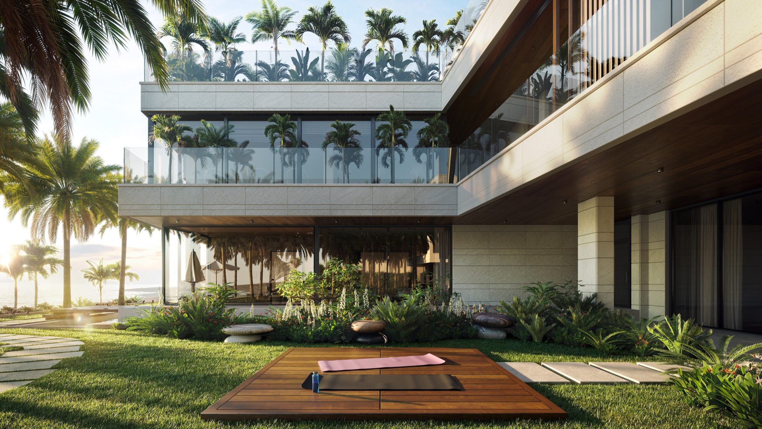 villa modern palm jumeirah exterior